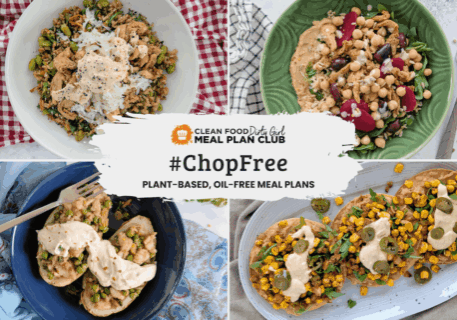 Chop Free plant based meal plan menu